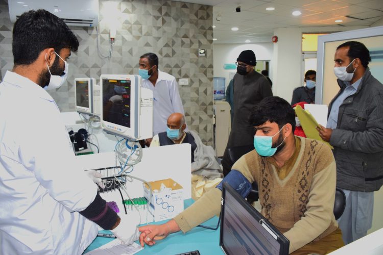 OPD reception patient young